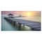 Designart - Wooden Sea Bridge and Sunset - Seashore Photo Canvas Print